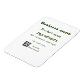 Inhaltsstoffe geben den Namen der Produkt-Gewichts Magnet (Linke Seite)