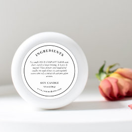 Inhaltsstoffe Produktkennzeichnung Runder Aufkleber