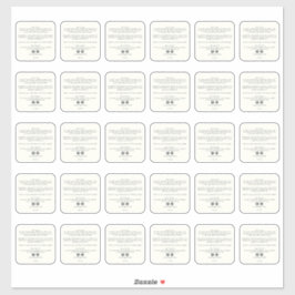 Inhaltsstoffe von Schönheitsprodukten 2 Zoll Aufkl Aufkleber