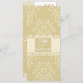 Inhaltsverzeichnis Beilage für die Hochzeitsplanun (Vorne/Hinten)