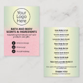 Inhaltsverzeichnis für den Glitzer Holografisch Ro Visitenkarte (Vorne/Hinten)