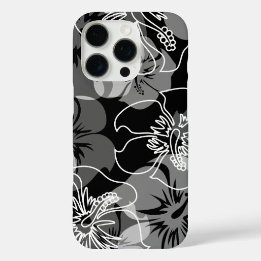Iniki Point Hawaiian Hibiskus Floral Black Case-Mate iPhone Hülle (Rückseite)