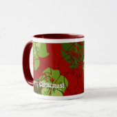 Iniki Punkt-hawaiisches Weihnachtsrot Tasse (Vorderseite Links)