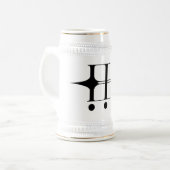 INIMICA Logo Stein Bierglas (Vorderseite Links)