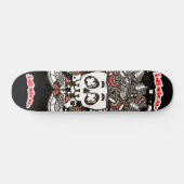 Inimical Barbell Skull Skateboard (Horizontal)