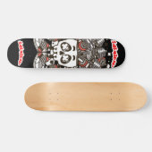 Inimical Barbell Skull Skateboard (Horizontal)