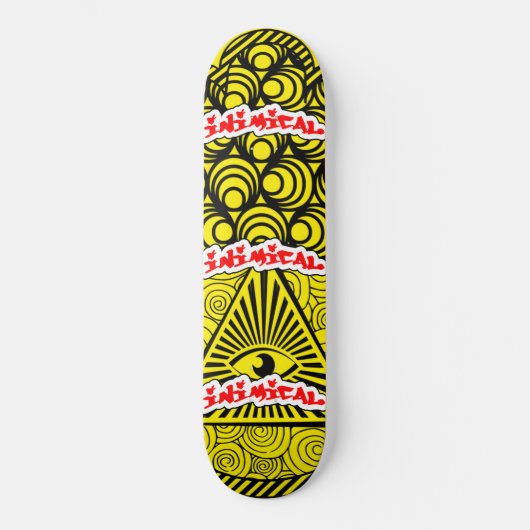 Inimical Hamsa Evil Eye Skateboard (Vorderseite)