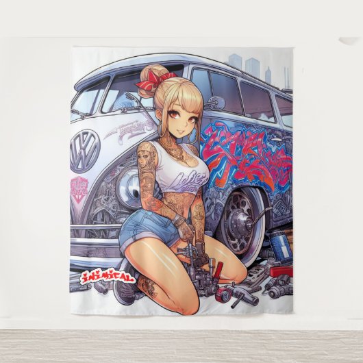 Inimical Lisa Wandteppich (Vorderseite)