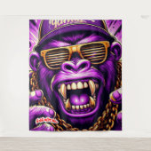 Inimical Mad Gorilla Wandteppich (Vorderseite)