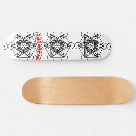 Inimical Metatrons Cube Skateboard (Horizontal)