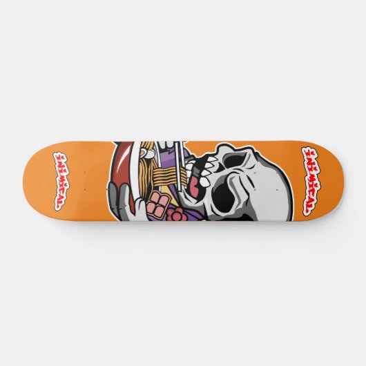 Inimical Ramen Skull Skateboard (Horizontal)