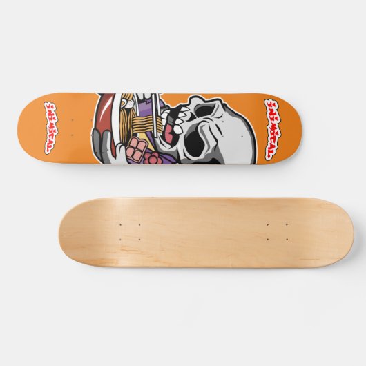 Inimical Ramen Skull Skateboard (Horizontal)