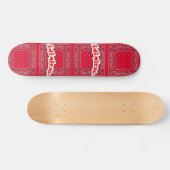 Inimical Red Paisley Skateboard (Horizontal)