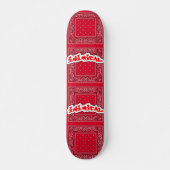 Inimical Red Paisley Skateboard (Vorne)