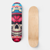 Inimical Red Skull Skateboard (Vorderseite)
