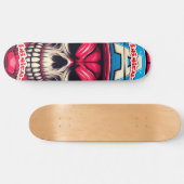 Inimical Red Skull Skateboard (Horizontal)