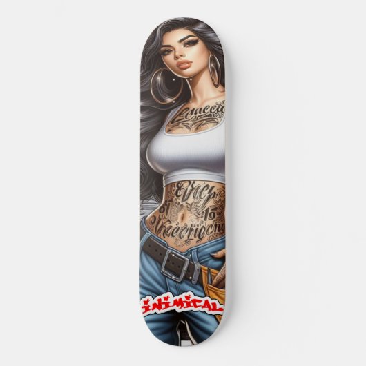 Inimical Rosa Skateboard (Vorderseite)