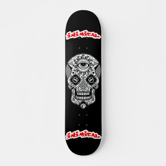 Inimical Sugar Skull Skateboard (Vorne)