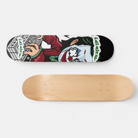 Inimical Synth Clown Skateboard (Horizontal)