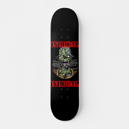 Inimical Zombie Skull Skateboard (Vorne)