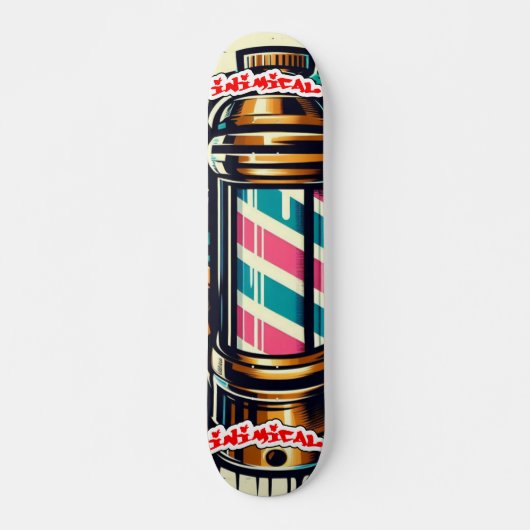Inimikal Barber Pole Skateboard (Vorne)