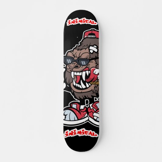 Inimikal Skater Gorilla Deck Skateboard (Vorne)