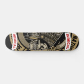 Inimikal True West Native American Headdress Skull Skateboard (Horizontal)