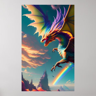 Inimikale Akte der Dragonry-Fantasie Poster