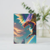 Inimikale Akte der Dragonry-Fantasie Postkarte (Stehend Vorderseite)