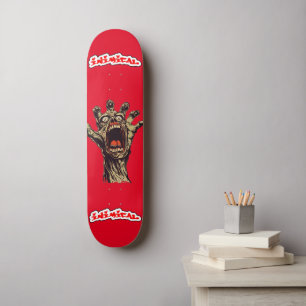 Inimikales Schreien Hand Rot Skateboard