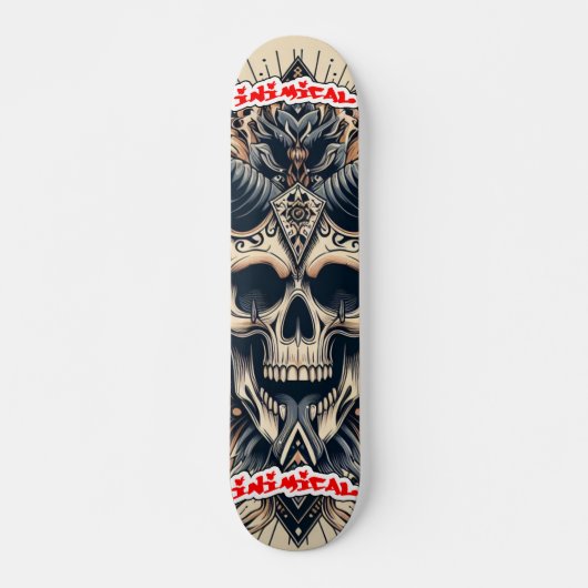 Inimikcal Viking Skull Skateboard (Vorne)