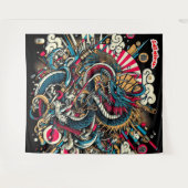 Inimikry Abstrakt Wandteppich (Vorderseite (Horizontal))