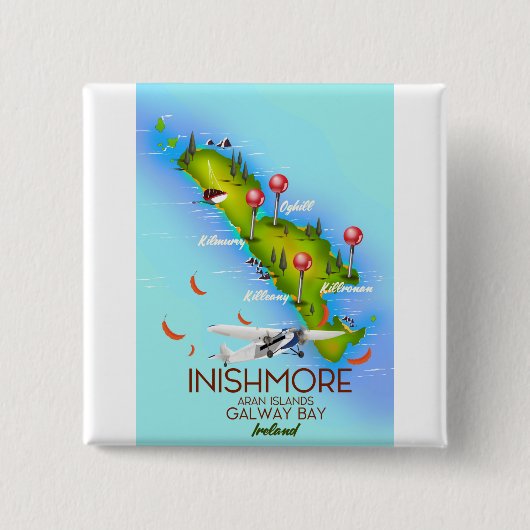 Inishmore Arainseln Galway Bay Irland Button (Vorderseite)