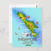 Inishmore Arainseln Galway Bay Irland Postkarte (Vorne/Hinten)