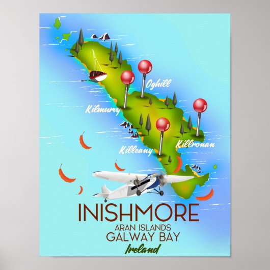 Inishmore Aran Islands Galway Bay Irland Notebook Poster (Vorne)