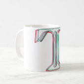 Initial 3d-ähnliche T-Tasse Kaffeetasse (Vorderseite Links)