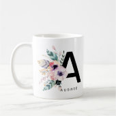 Initial "A" Alphabet Tasse Monogram Boho Wasserfar (Links)