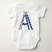 Initial A Baby Strampler (Rückseite)