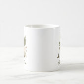 Initial A Boho Floral Orchid Grüne Individuelle Na Kaffeetasse (Mittel)