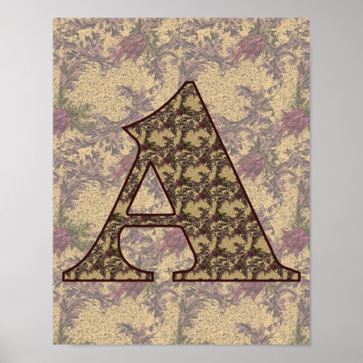 Initial A Elegant Poster (Vorne)
