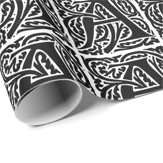 Initial A Geschenkpapier (Rolleneckpunkt)