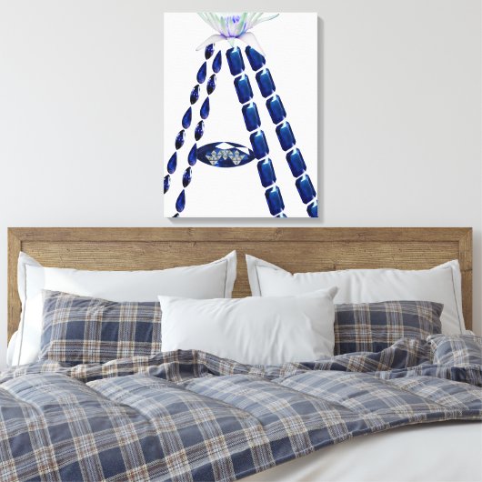 Initial A Leinwanddruck (Insitu (Schlafzimmer))