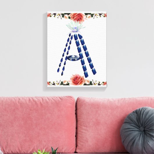 Initial A Leinwanddruck (Insitu (Wohnzimmer))