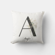 Initial A mit weicher Blume