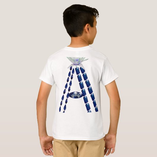 Initial A T-Shirt (Schwarz voll)