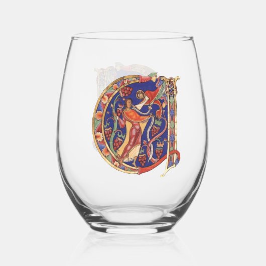 Initial A Weinglas Ohne Stiel (Rückseite)