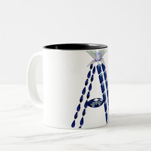 Initial A Zweifarbige Tasse (Vorderseite Links)