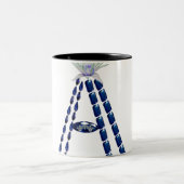 Initial A Zweifarbige Tasse (Mittel)
