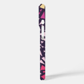 Initial abstrakt Lila Bursts Monogramm Case-Mate iPhone Hülle (Rückseite / Links)