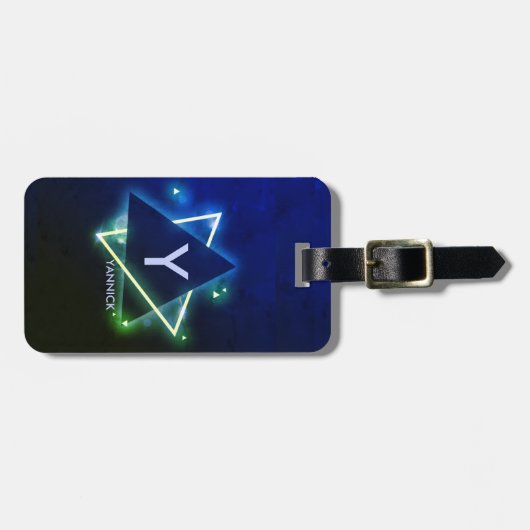 Initial ändern, Blauer Grüner Raum hinzufügen (lös Gepäckanhänger (Vorderseite horizontal)